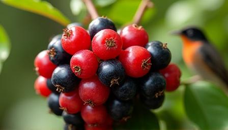 Berry-producing plants that attract songbirds